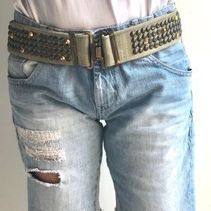 Authentic Military Belt w/ Nail-heads. Hand made.